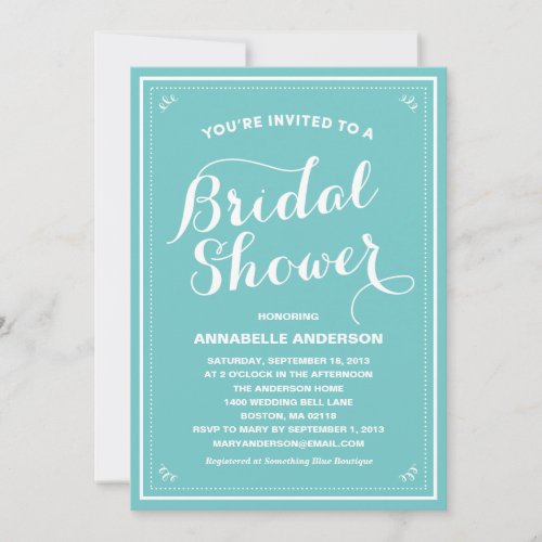 Vintage Bridal Shower Invitation