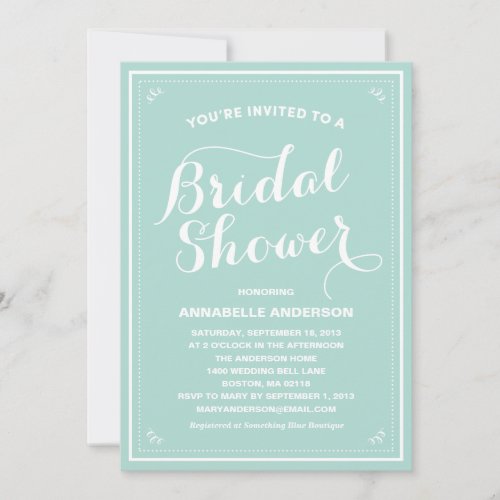 Vintage Bridal Shower Invitation