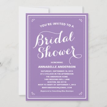 Vintage Bridal Shower Invitation by PeridotPaperie at Zazzle