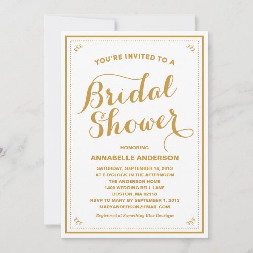 Vintage Bridal Shower Invitation