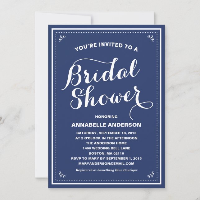 Vintage Bridal Shower Invitation (Front)