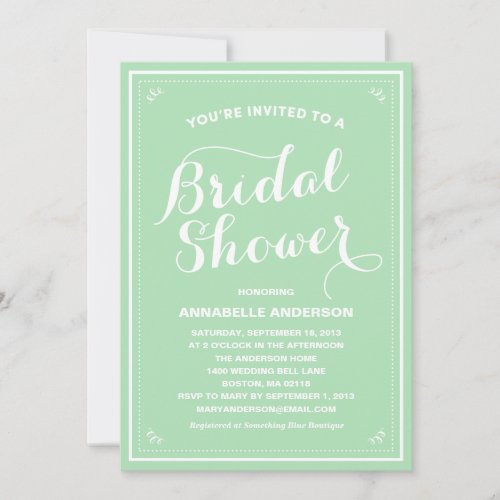 Vintage Bridal Shower Invitation