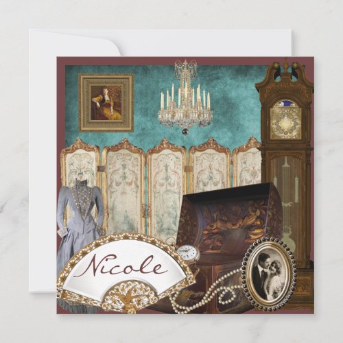 Vintage Bridal Shower Invitation