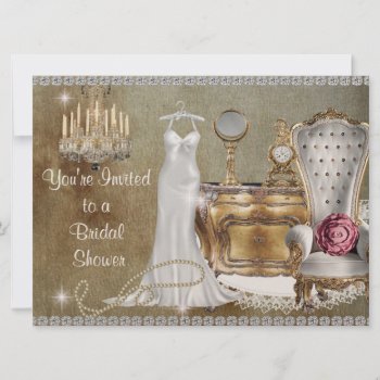 Vintage Bridal Shower Invitation by PersonalCustom at Zazzle