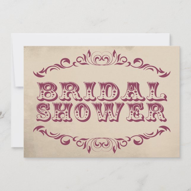 Vintage Bridal Shower Invitation | champaign (Front)