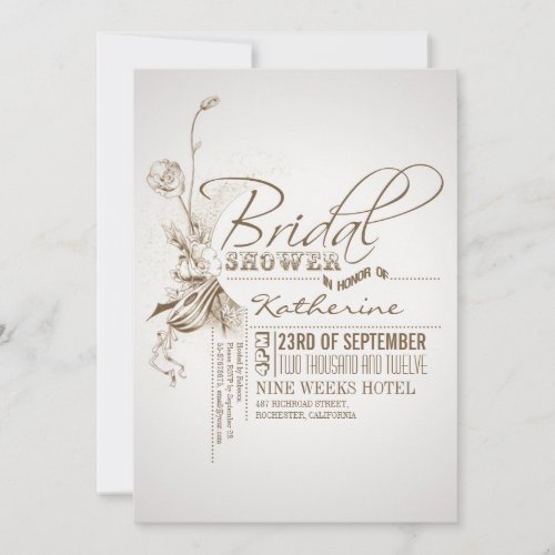 vintage bridal shower invitations