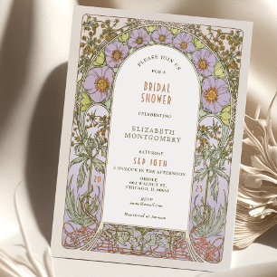 Vintage Bridal Shower Invitations Art Nouveau Deco