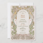 Vintage Bridal Shower Invitations Art Nouveau Deco (Front)
