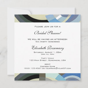 Vintage Bridal Shower, Retro Art Deco Jazz Invitation