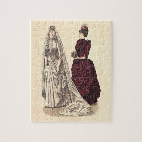 Vintage Bridal Wedding Women Jigsaw Puzzle