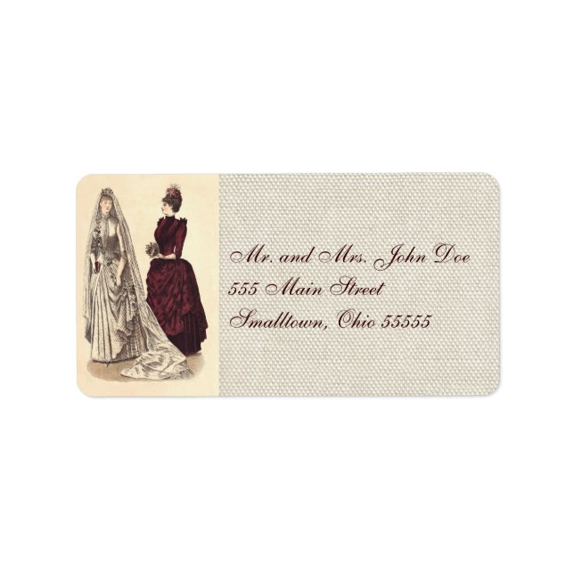 Vintage Bridal Wedding Women Label (Front)