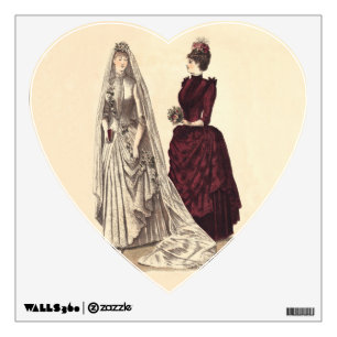 Vintage Bridal Wedding Women Wall Sticker