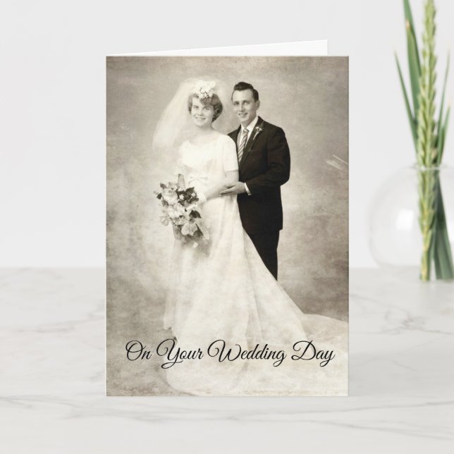 Vintage Bride and Groom Card (Front)