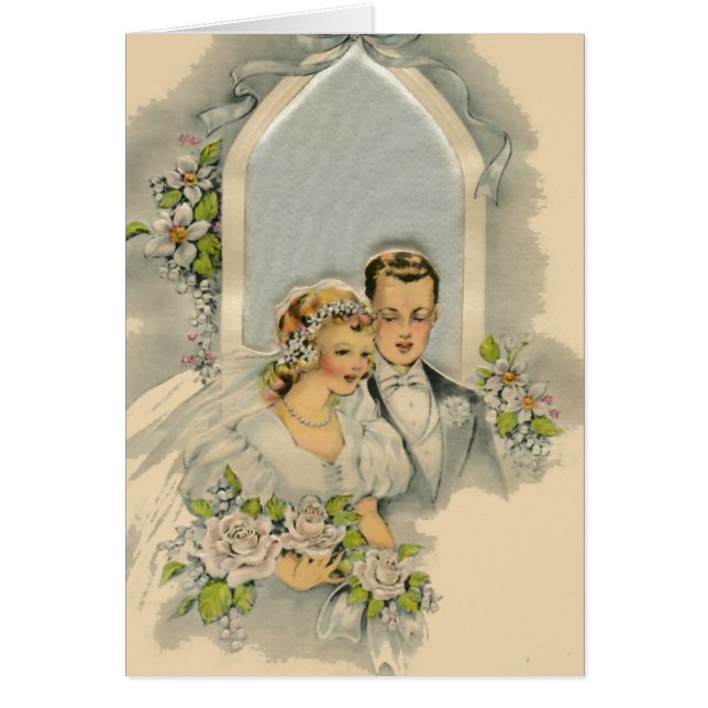 Vintage Bride and Groom Cards (Front)
