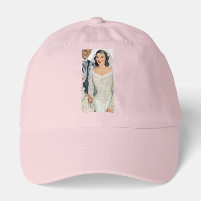 Vintage Bride and Groom Hat (Front)