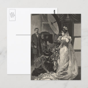 Vintage Bride, Bridal Portrait with Photographer Postcard
