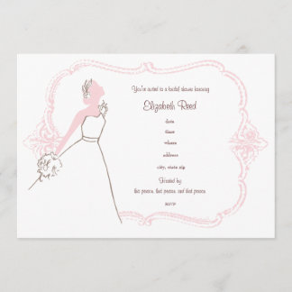 Vintage Bride Bridal Shower Invitation