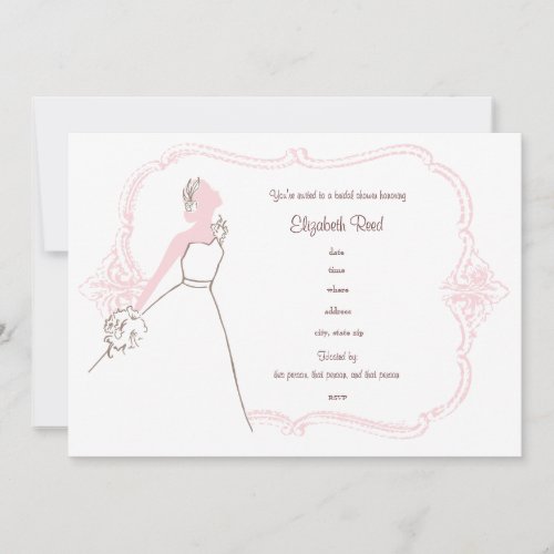 Vintage Bride Bridal Shower Invitation