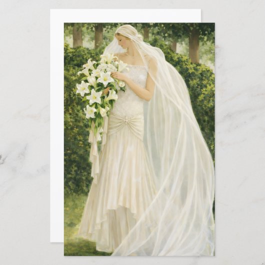 Vintage Bride budget invitation (Front/Back)