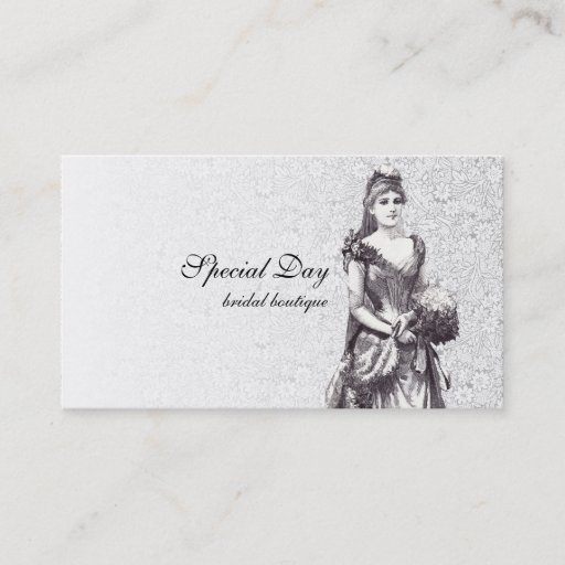 Customizable Vintage Bride Business Card