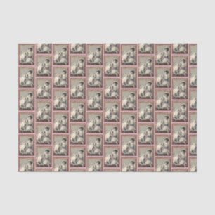 Vintage Bride Dog Bridal Shower Dusty Rose Wedding Tissue Paper