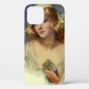Vintage Bride holding a Bible, Religious Wedding iPhone 12 Case