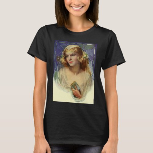 Vintage Bride holding a Bible Religious Wedding T_Shirt