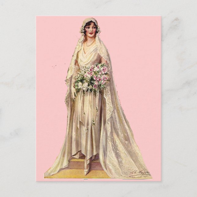 Vintage Bride Postcard (Front)
