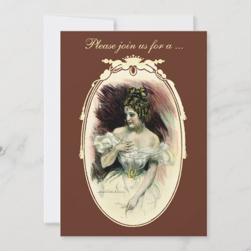 Vintage Bride Victorian Bridal Shower Party Invitation