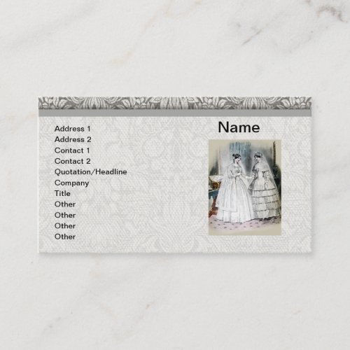 Vintage Bride Wedding Dress Business Card