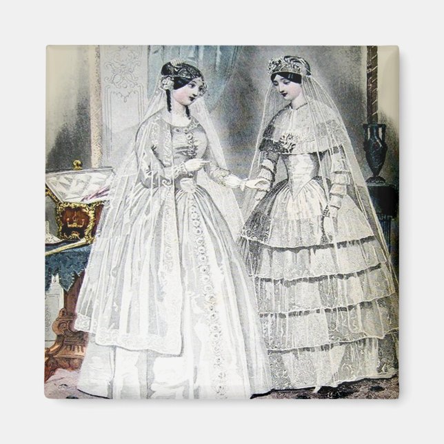 Vintage Bride Wedding Dress Magnet (Front)
