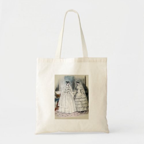 Vintage Bride Wedding Dress Tote Bag