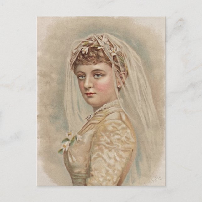 Vintage Bride - Wedding Postcard (Front)