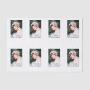 Vintage Bride Wedding White Lace Floral Bouquet Tissue Paper