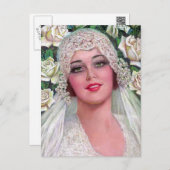 Vintage Bride with Roses Postcard (Front/Back)