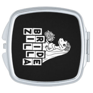 Vintage Bridezilla Wedding Bachelorette  Compact Mirror