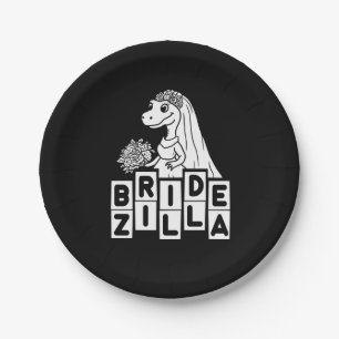 Vintage Bridezilla Wedding Bachelorette Paper Plates
