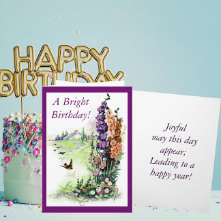 Vintage Bright Birthday Card