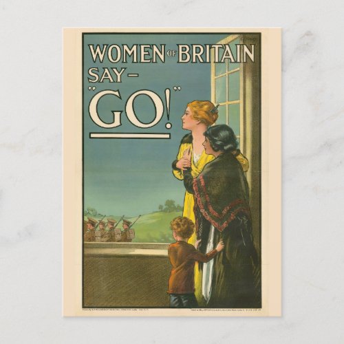 Vintage Britain British Women Military Propaganda Postcard