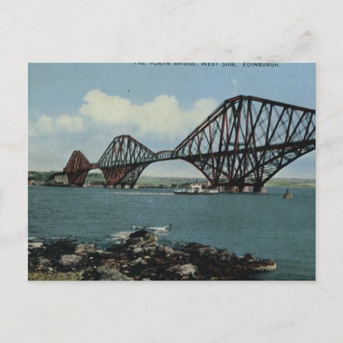 Vintage Britain Edinburgh Forth Bridge Postcard