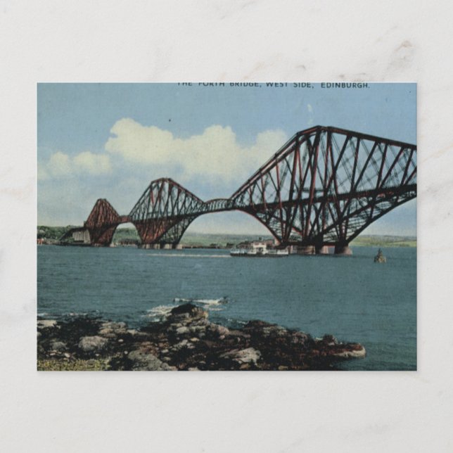 Vintage Britain, Edinburgh, Forth Bridge Postcard (Front)