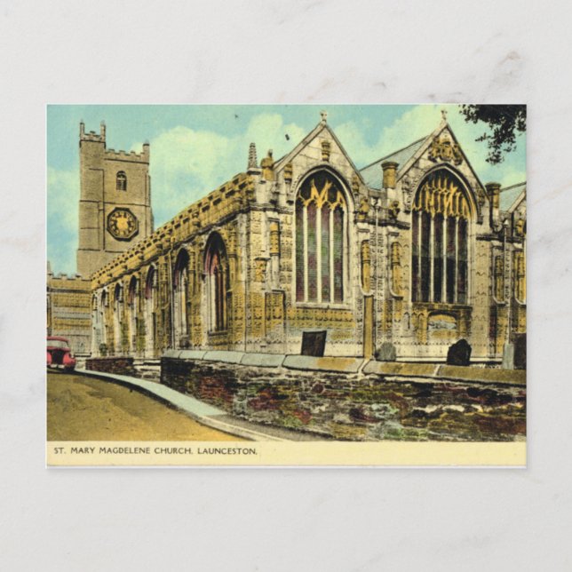 Vintage Britain, Launceston Parish Church Postcard (Front)