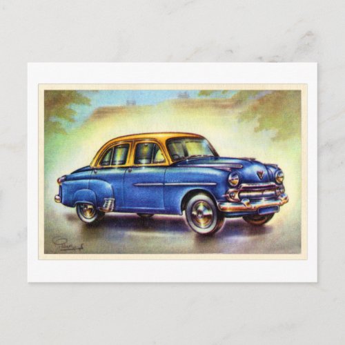 Vintage British Automobile 1955 Vauxhall Cresta Postcard