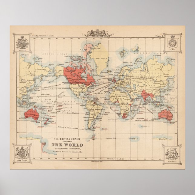 british empire map 1900