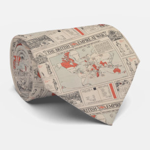 Vintage British Empire World Map (1916) Neck Tie