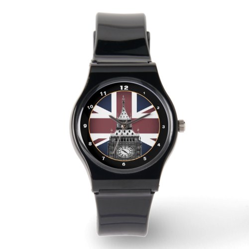 Vintage British Flag  Big Ben London UK fashion Watch