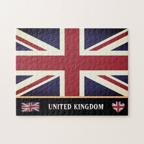 Vintage British Flag  English  United Kingdom Jigsaw Puzzle