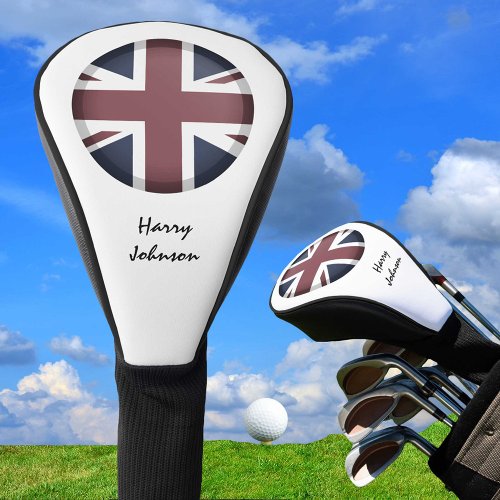 Vintage British Flag  Monogrammed Golf Clubs UK  Golf Head Cover