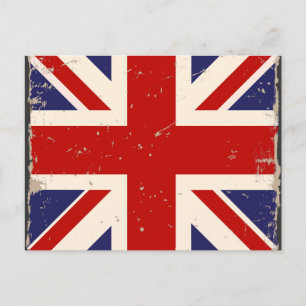 Vintage British Flag Postcard