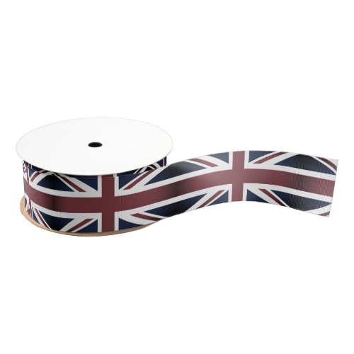 Vintage British Flag  United Kingdom union jack Grosgrain Ribbon